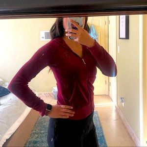 Red Juicy Couture velvour jacket - size S